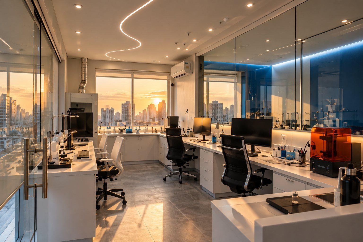 The StarGen lab in São Paulo at sunset